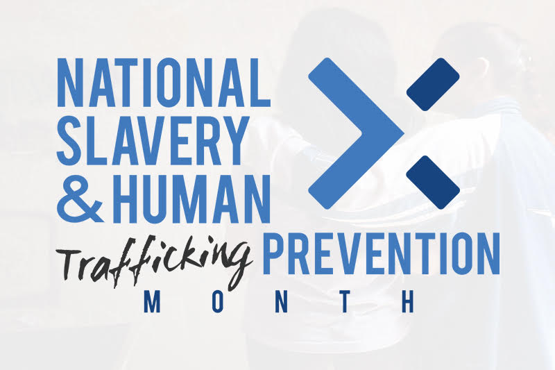 Slavery and human trafficking prevention graphic