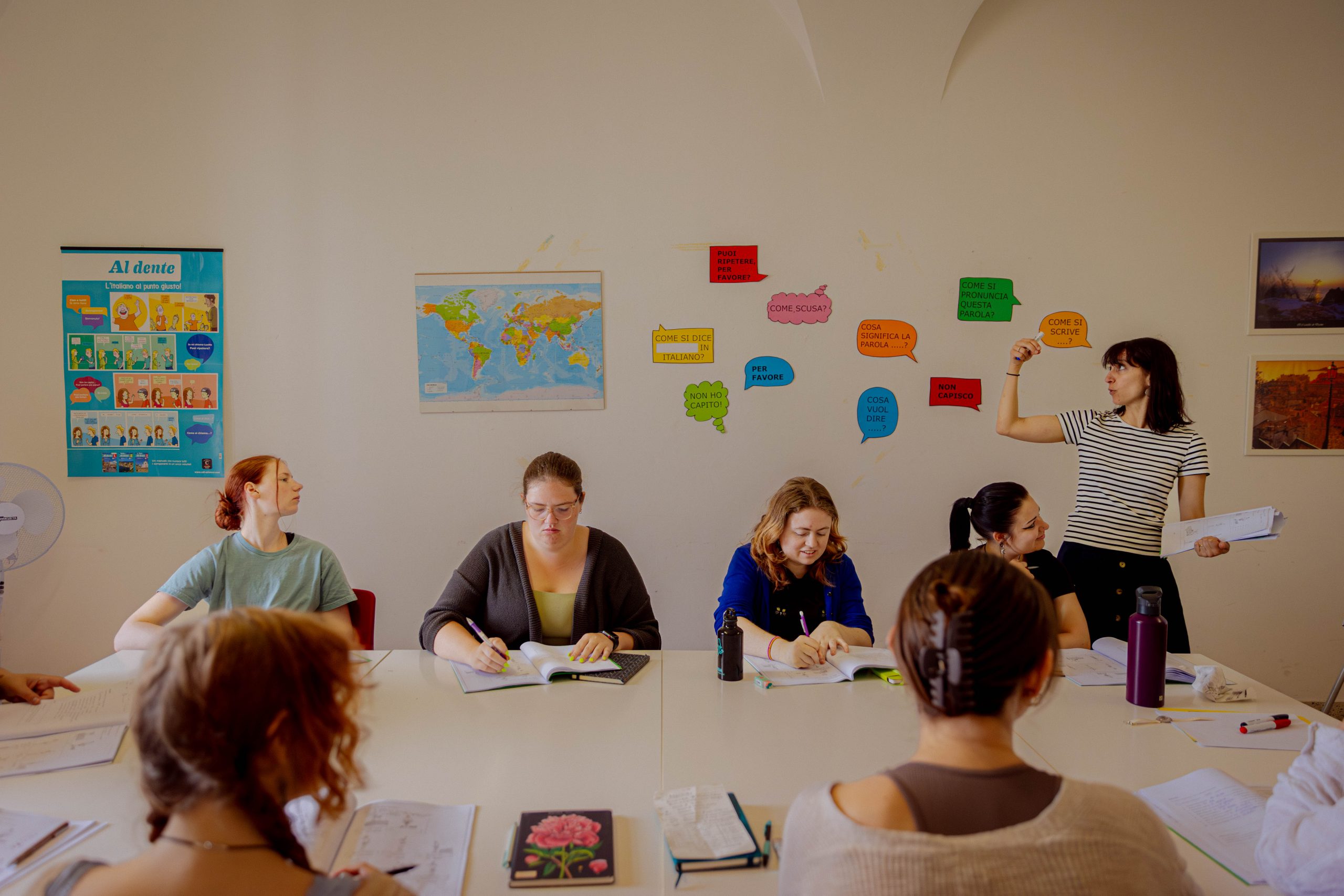 Classroom with students abroad